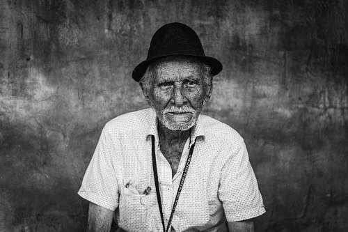 people man wearing shirt and hat portrait
