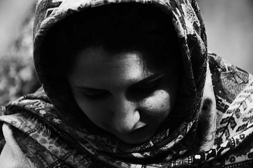 apparel woman wearing scarf clothing