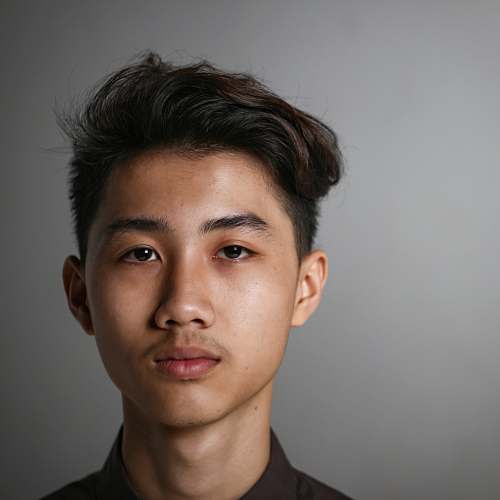 human boy's face close-up photography face