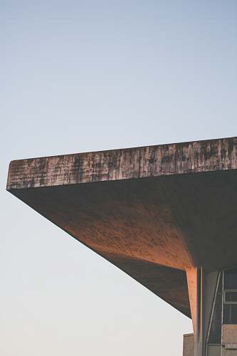building gray concrete structure triangle