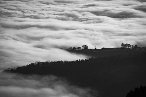 landscape photo of mountain surrounded with sea of clouds desktop wallpapers