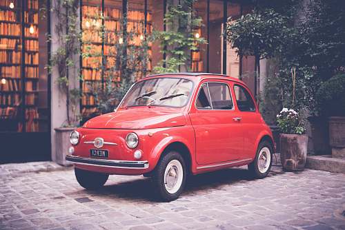 automobile red coupe transportation
