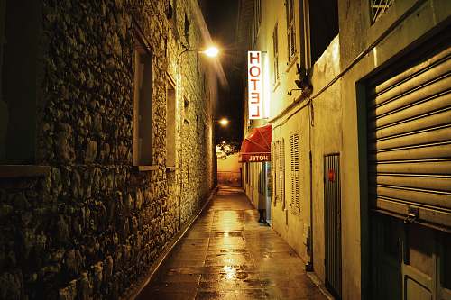 france narrow road between buildings nice