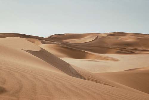 dune desert under clear blue sky during daytime sand dune