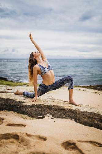 yoga woman doing yoga pose sports
