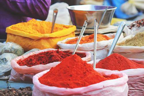 spice assorted-color powders india