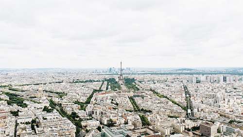 paris aerial photo of white concrete buildings at daytime landscape