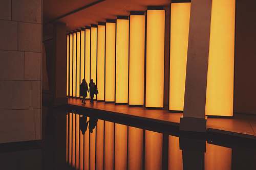 architecture silhouette of two person paris