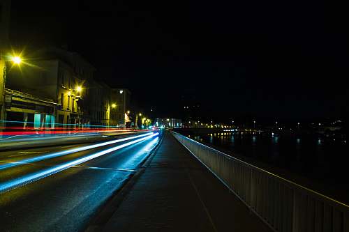 light time lapse photo of road taken at nighttime vienne