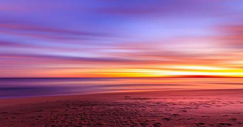sunset view of seashore sunset sky