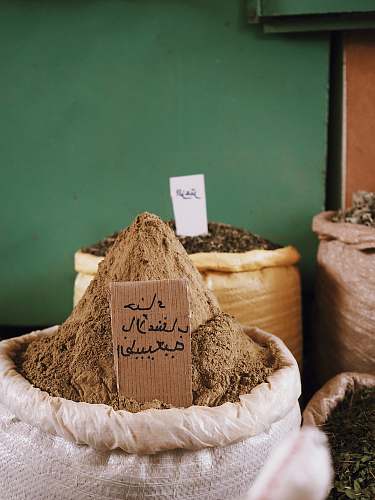 bag sack of brown powder sack