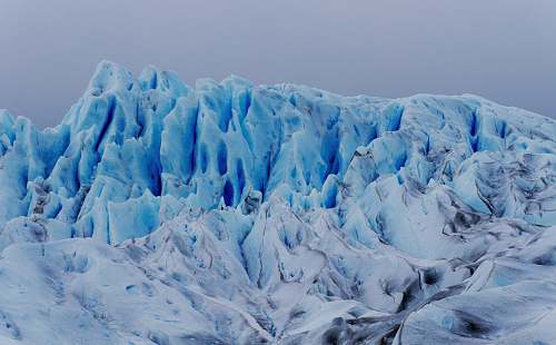 ice photo of snow filled mountain glacier