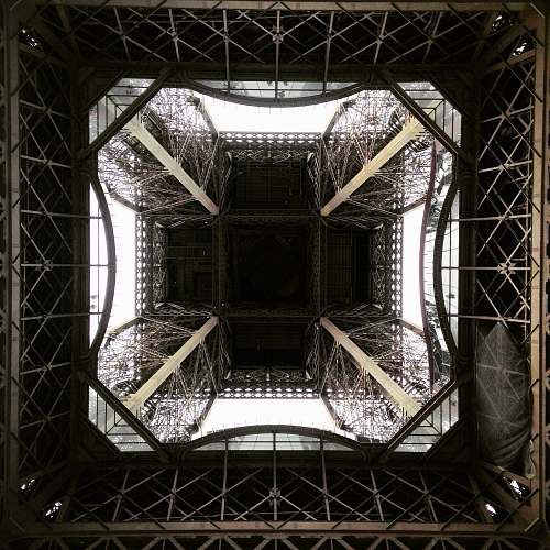 france worm's eye view photography of steel structure eiffel tower