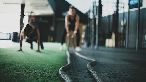 human two person inside gym exercising fitness