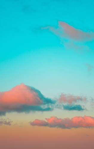 smoke orange clouds during daytime blue