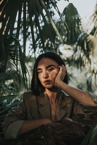person woman under tree during daytime human