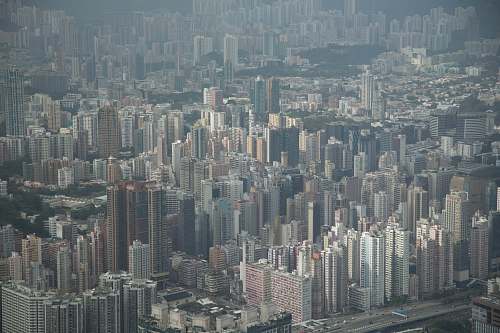 urban aerial photography of city city