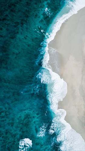 ocean aerial photo of seashore nature