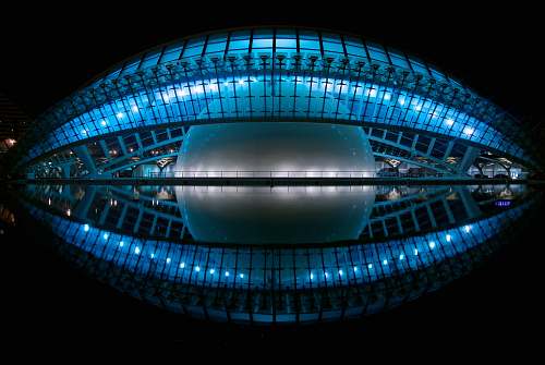 valencia building interior photography neon
