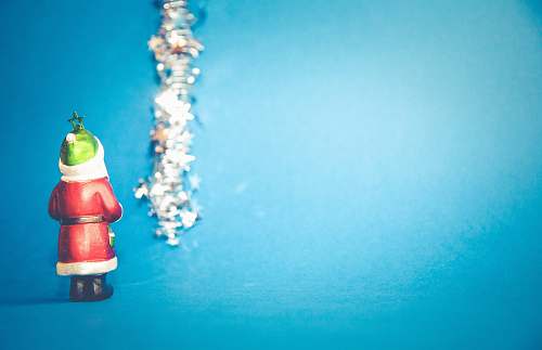 blue Santa Claus painting santa