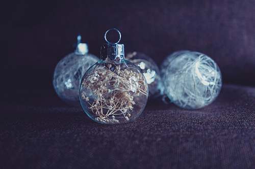 glass clear bauble pendant bauble