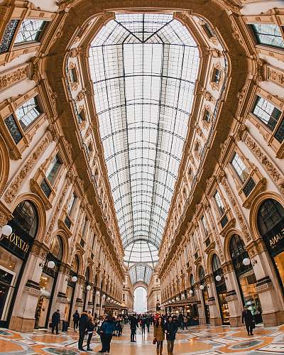 architecture people standing inside building milan