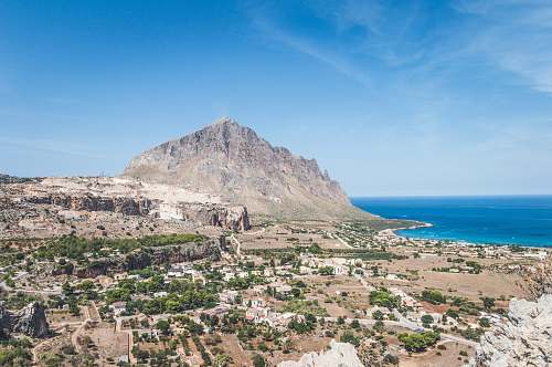 italy panoramic photography of butte sicily
