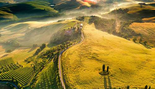 landscape aerial photography of mountain outdoors