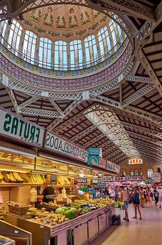 food people walking inside fruit market market