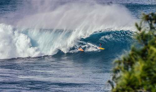 ocean person surfing on wave sea