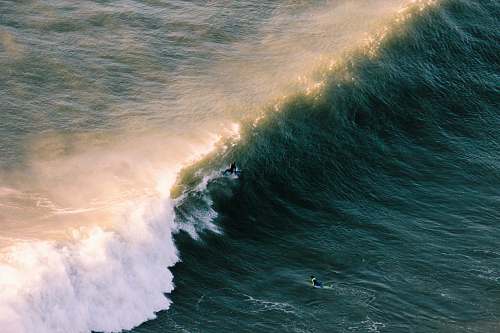 ocean aerial view of wave of water sea