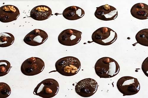 chocolate chocolate on white surface dessert