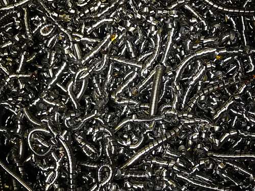 bolts gray stainless steel tools spiral