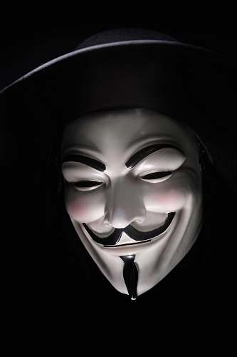 grey Guy Fawkes Mask mask