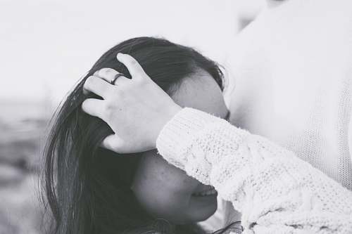 clothing woman wearing sweater grey