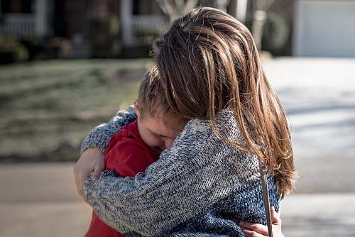 apparel girl and boy hugging clothing