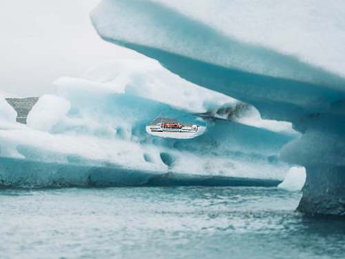 outdoors iceberg in body of water nature