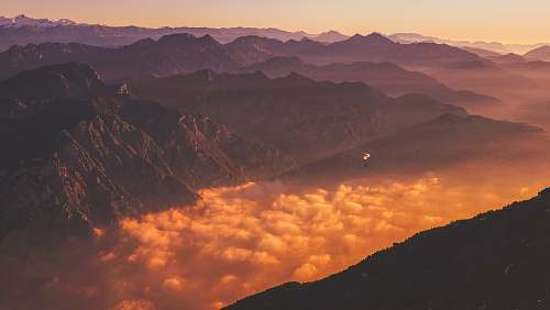 mountain aerial view of mountain italy