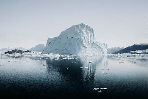 ice ice berg beside river outdoors