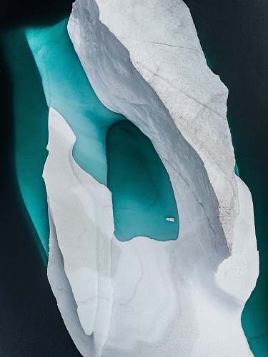 ice white and blue stone outdoors