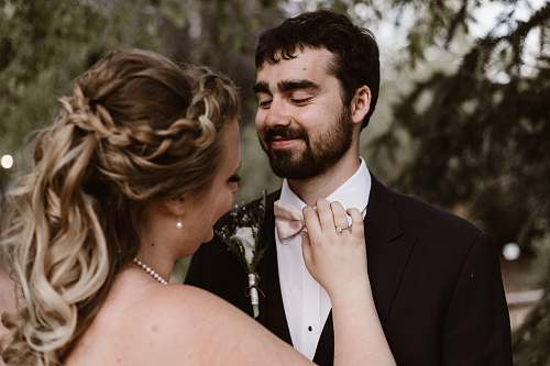 person newly wed happy photo human