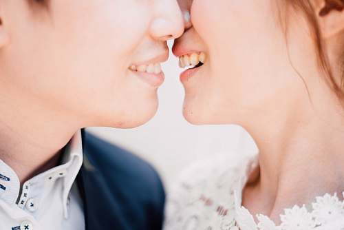 human wedding couple kiss