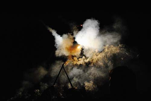 smoke white smoke during night time black