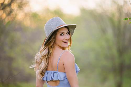 woman women's gray hat female