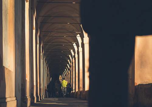 people closeup photo of hallway bologna