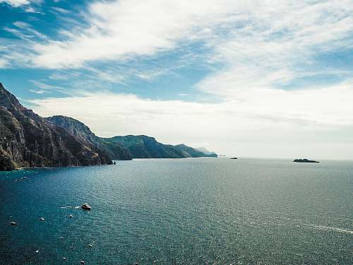 landscape blue body of water amalfi