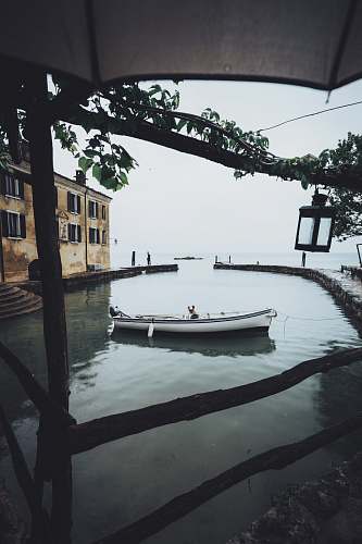 boat canoe near dock garda