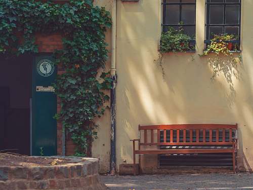 cologne wooden bench near door furniture