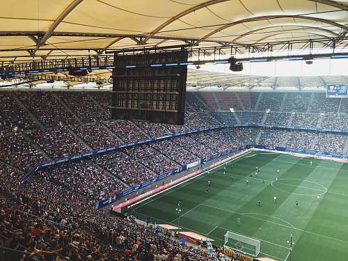 soccer aerial photography of ballpark crowd