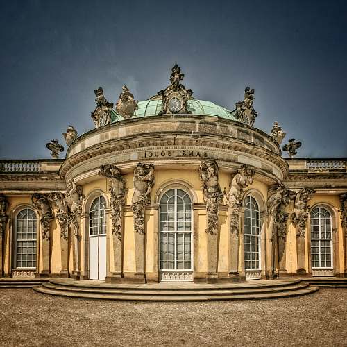 potsdam brown Sans Souci building painting palace